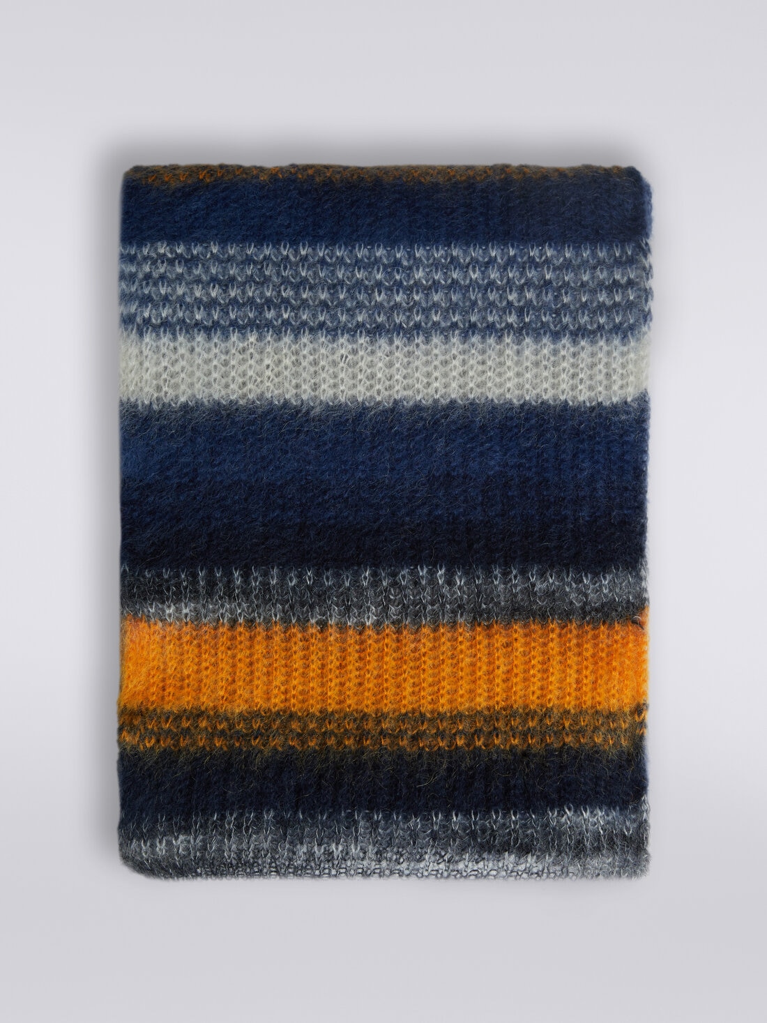 Striped mohair blend scarf, Multicoloured  - 8053147023069 - 0
