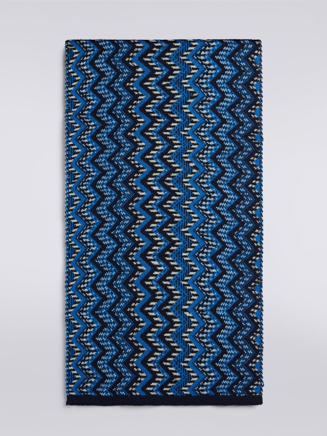Zigzag wool knit scarf, Multicoloured  - 8053147023083 - 0
