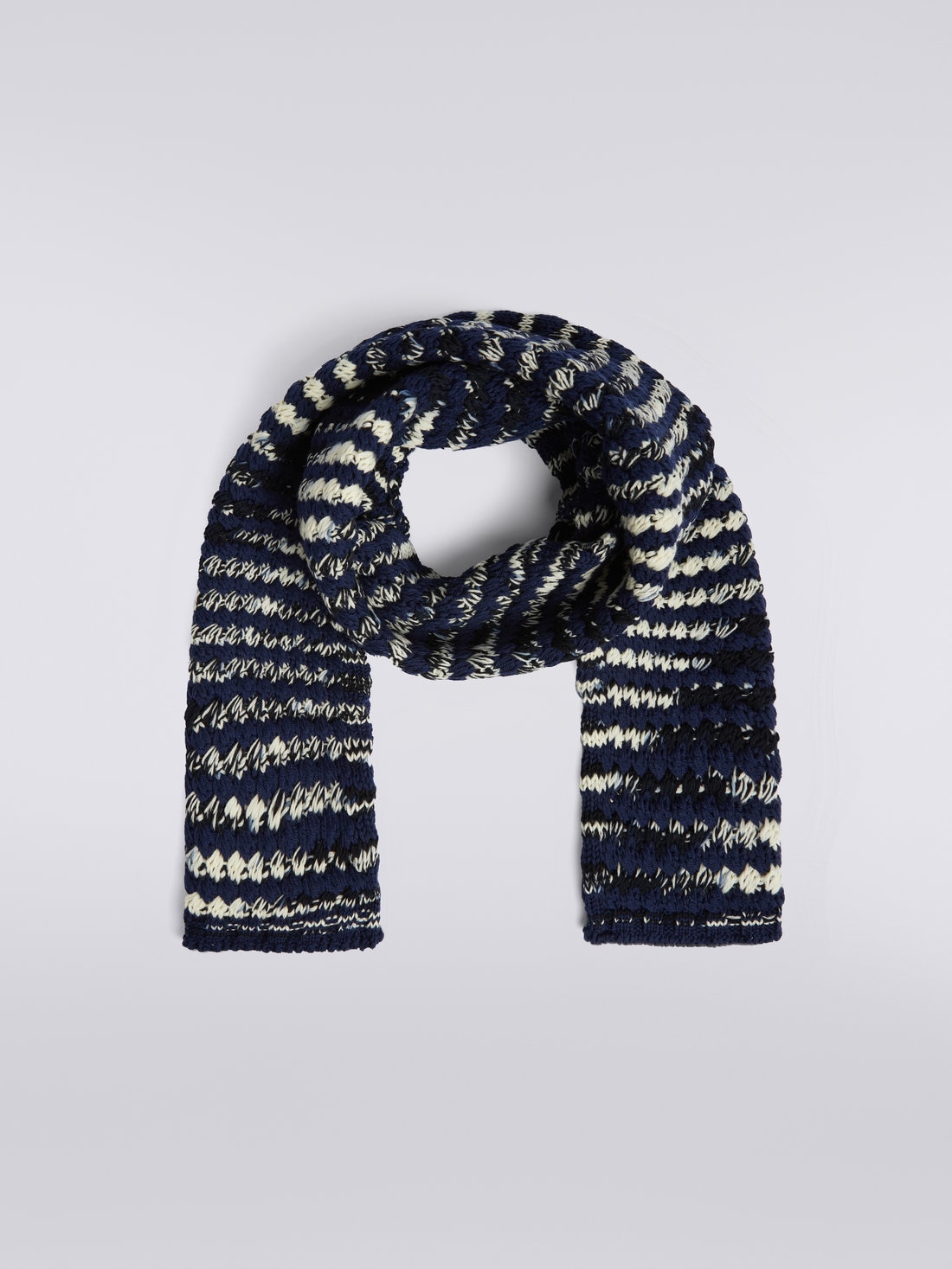 Slub wool knit scarf, Multicoloured  - 8053147023113 - 0