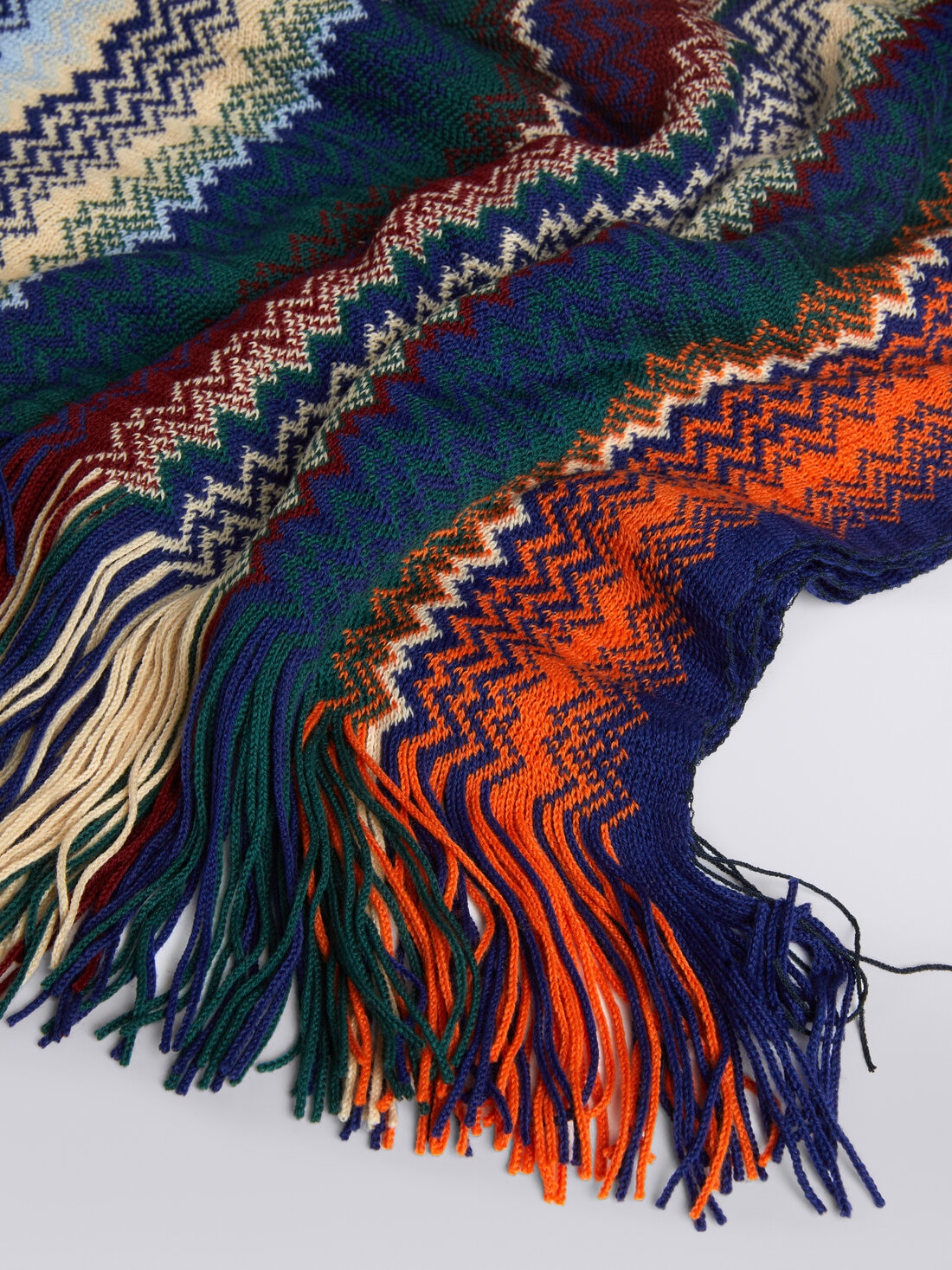 Mountain pattern wool blend scarf, Multicoloured  - 8053147023205 - 1