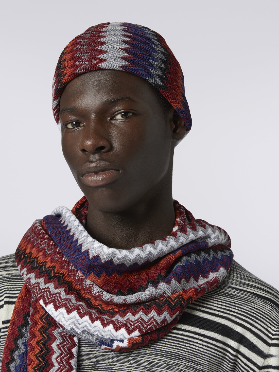 Zigzag wool blend beanie Multicoloured | Missoni