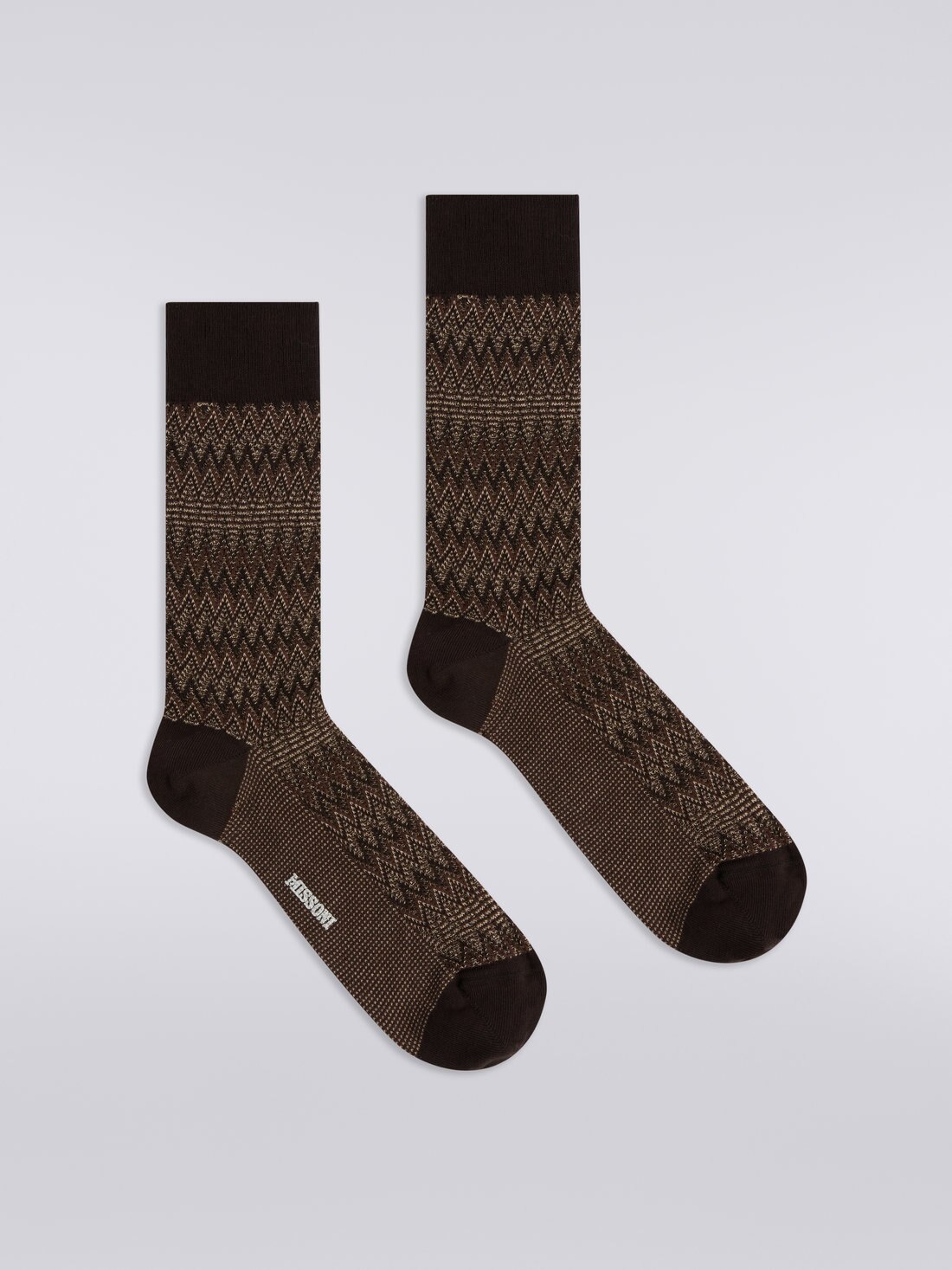 Cotton blend chevron socks, Multicoloured  - 8053147023601 - 0