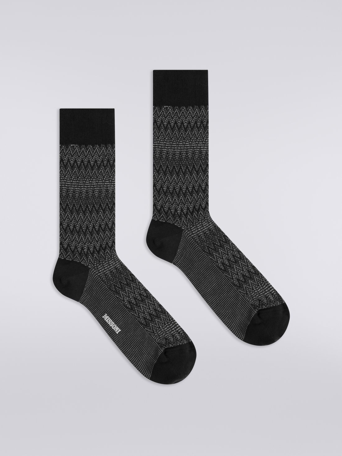 Cotton blend chevron socks, Multicoloured  - 8053147023618 - 0