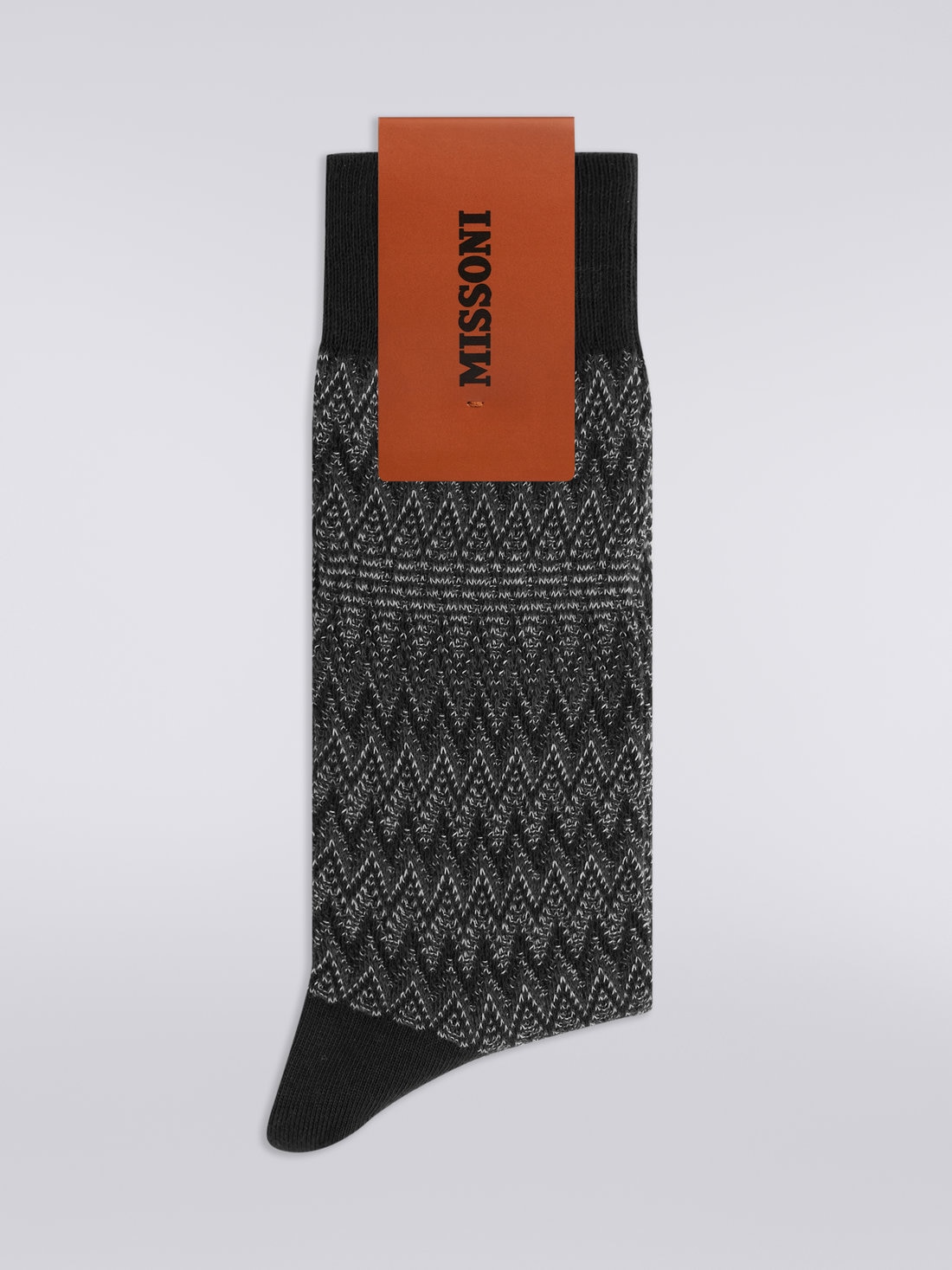 Cotton blend chevron socks, Multicoloured  - 8053147023618 - 1