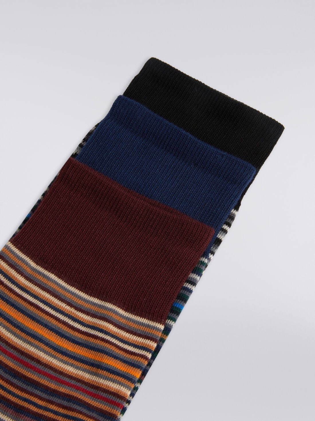 Ensemble de trois paires de chaussettes en coton mélangé   , Multicolore  - 8053147023687 - 2