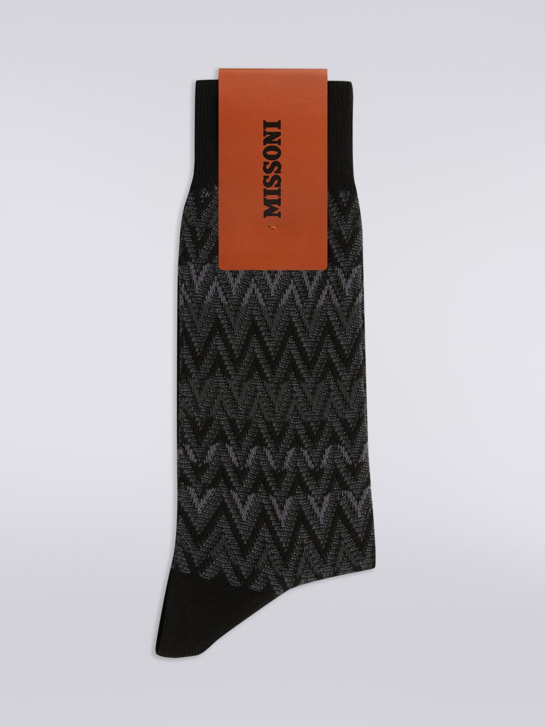 Socken aus Baumwollmischgewebe mit Chevronmuster, Mehrfarbig  - LS23WS21BV00EMSM67U - 1