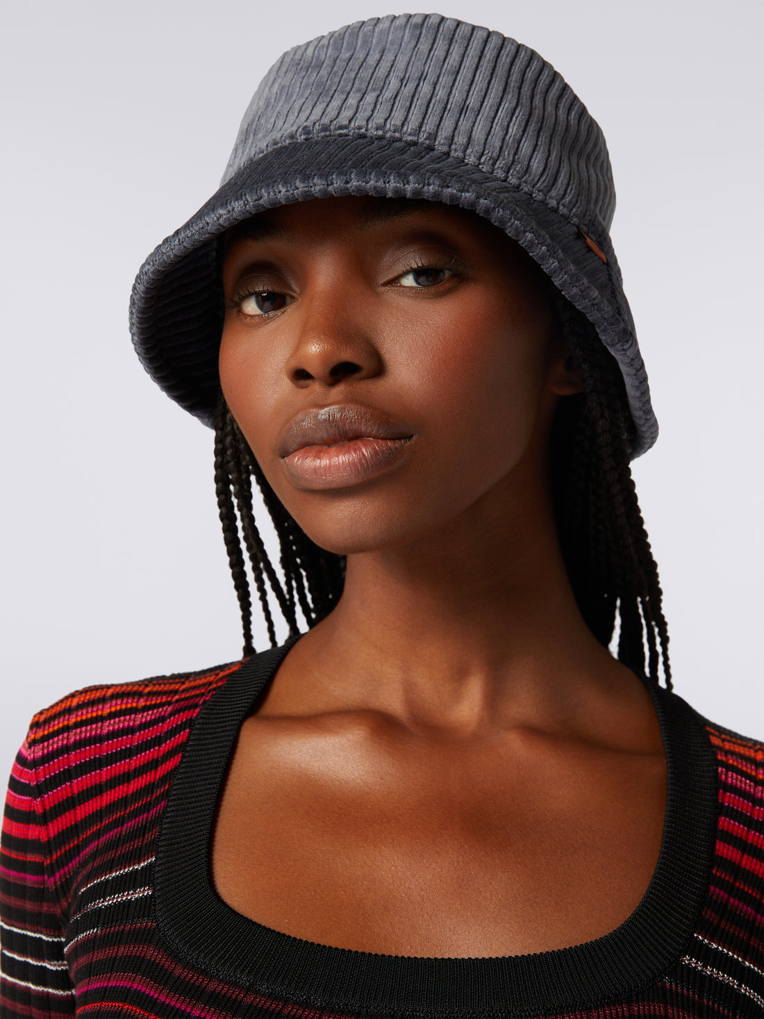 Ribbed cotton blend bucket hat, Multicoloured  - 8053147023939 - 2