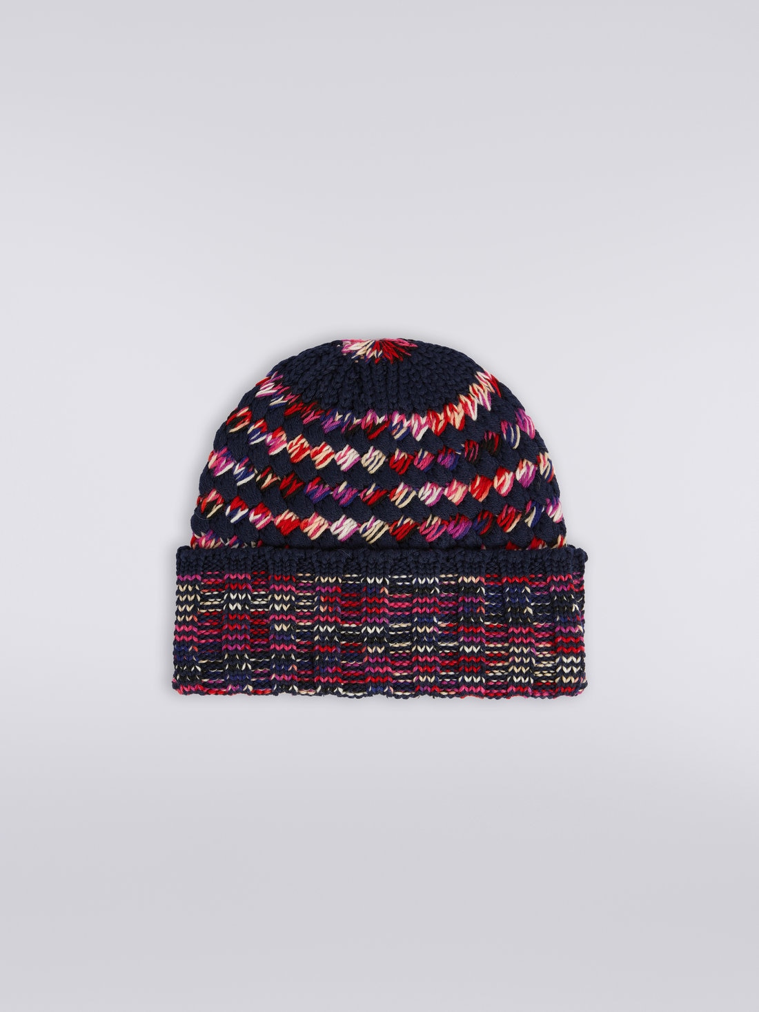 Multi-worked wool knit hat, Multicoloured  - 8053147024028 - 0