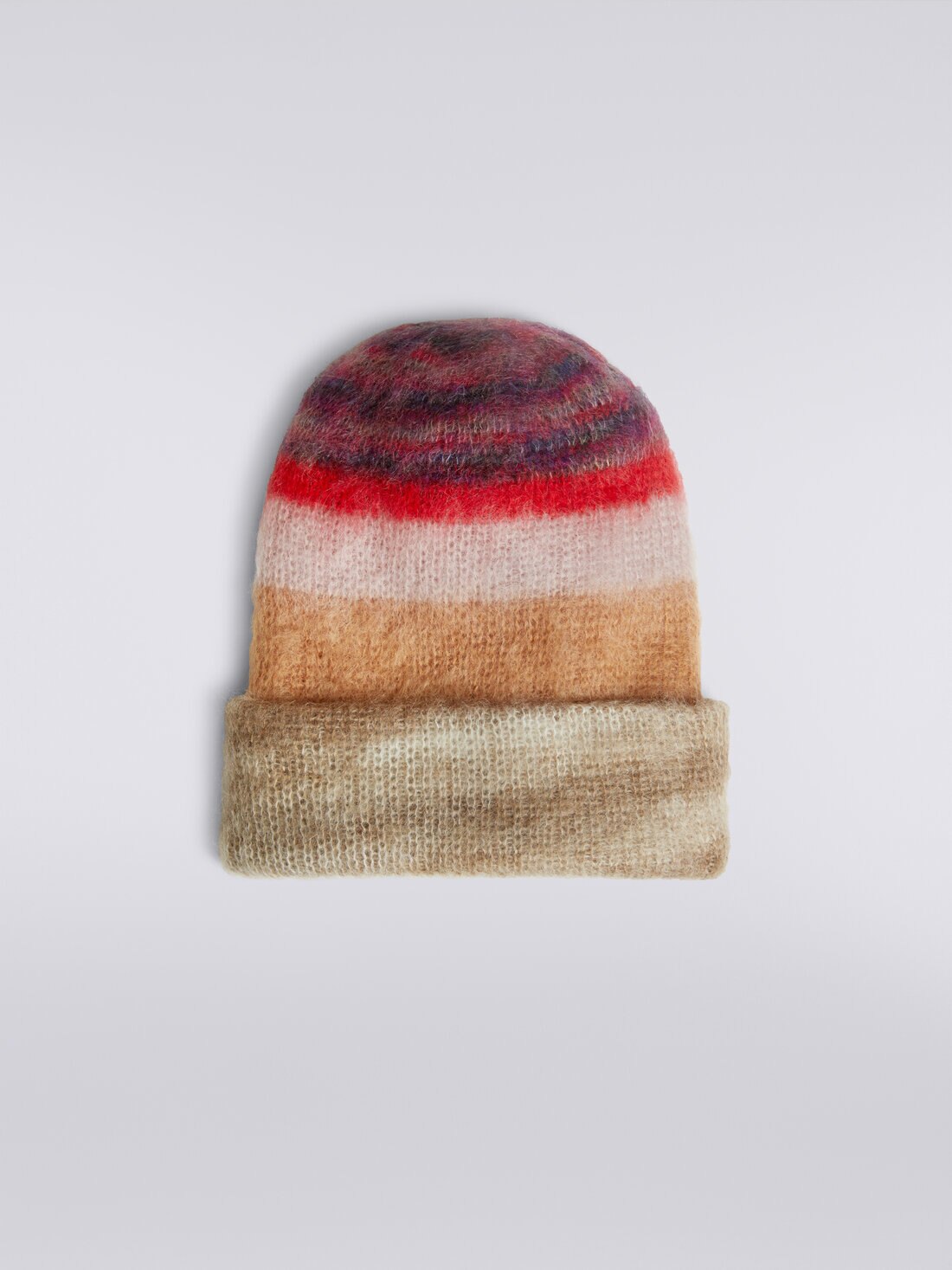 Gorro en mezcla de mohair a rayas, Multicolor  - 8053147024042 - 0