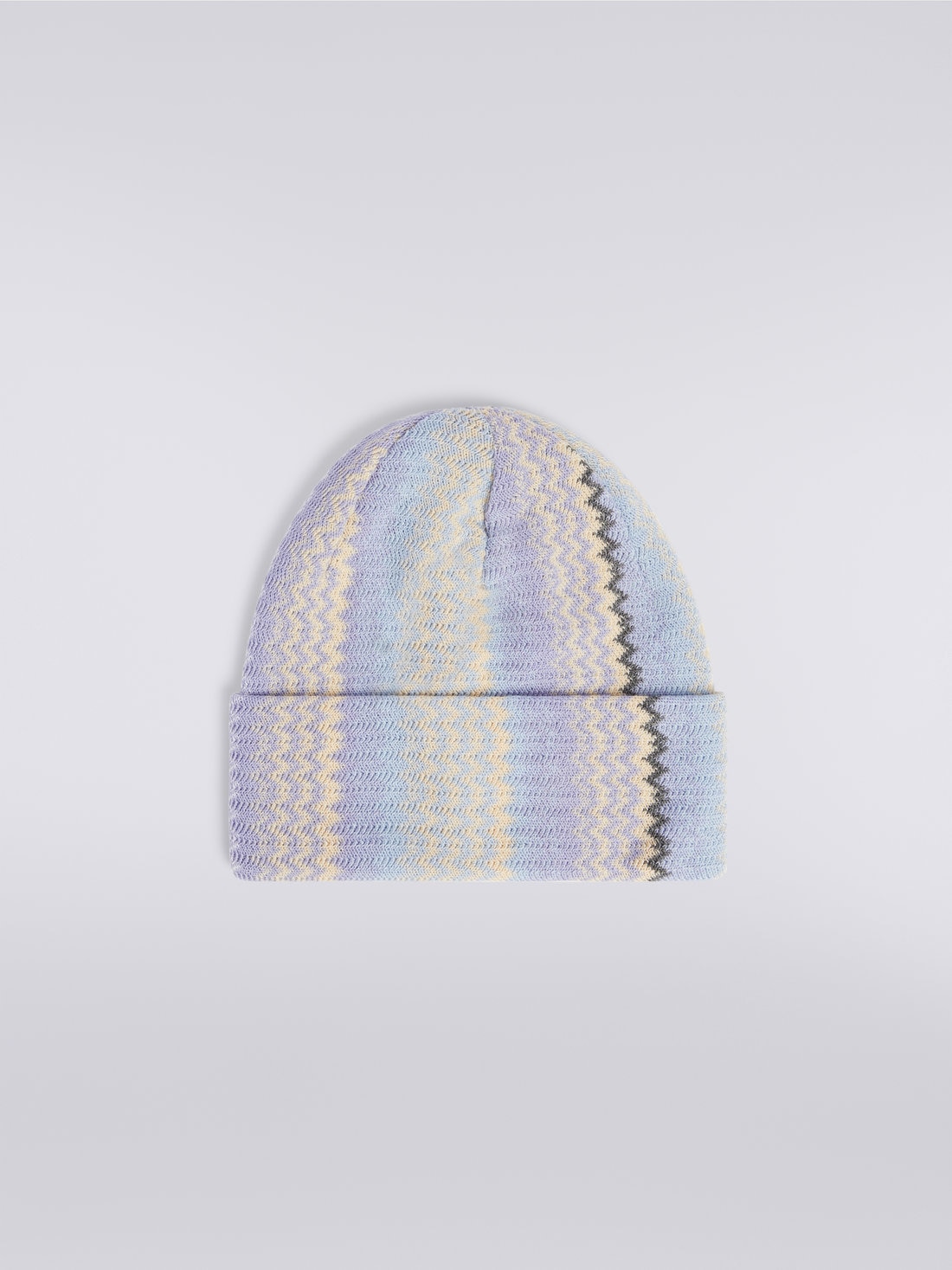 Chapeau en laine mélangée à zig zag, Multicolore  - 8053147024097 - 0
