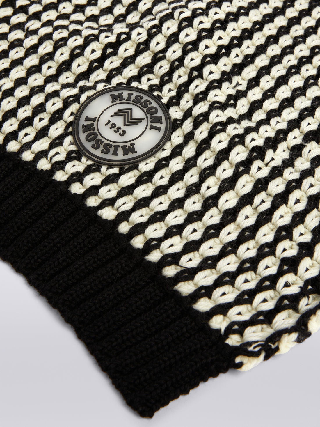 Sciarpa in maglia di lana con patch logo, Multicolore  - 8053147024219 - 1