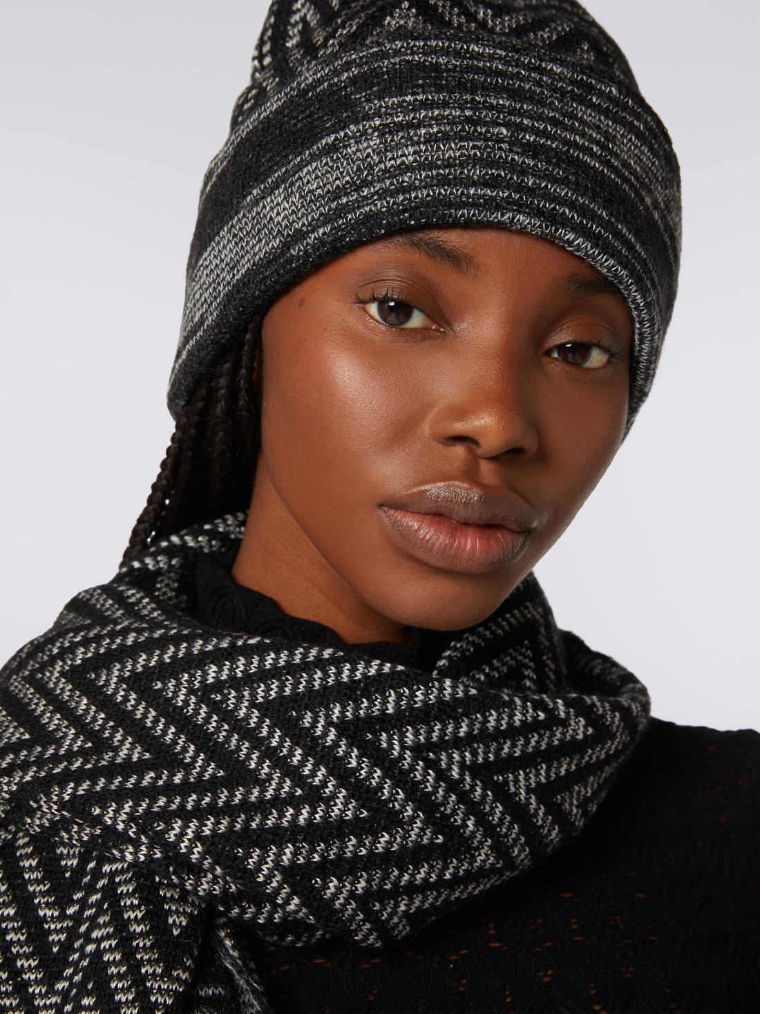 Zigzag wool and alpaca hat, Multicoloured  - 8053147024264 - 2