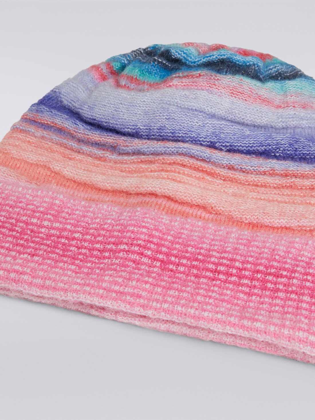 Striped mohair and alpaca hat, Multicoloured  - 8053147024523 - 1
