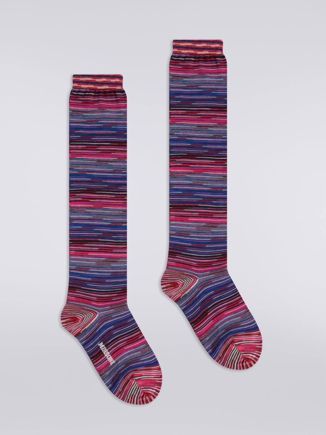 Chaussettes en coton mélangé flammé, Multicolore  - LS23WS3LBV00ENSM67R - 0