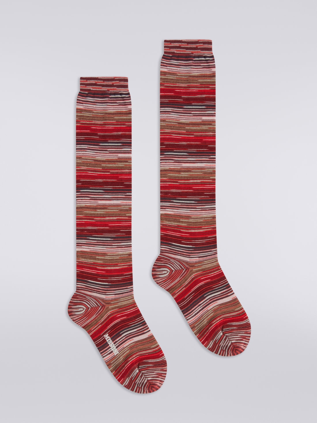 Slub cotton blend socks, Multicoloured  - LS23WS3LBV00ENSM67S - 0