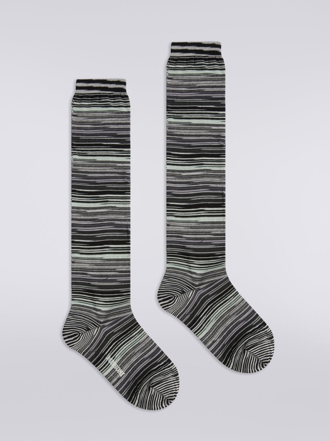 Slub cotton blend socks, Multicoloured  - LS23WS3LBV00ENSM67U - 0
