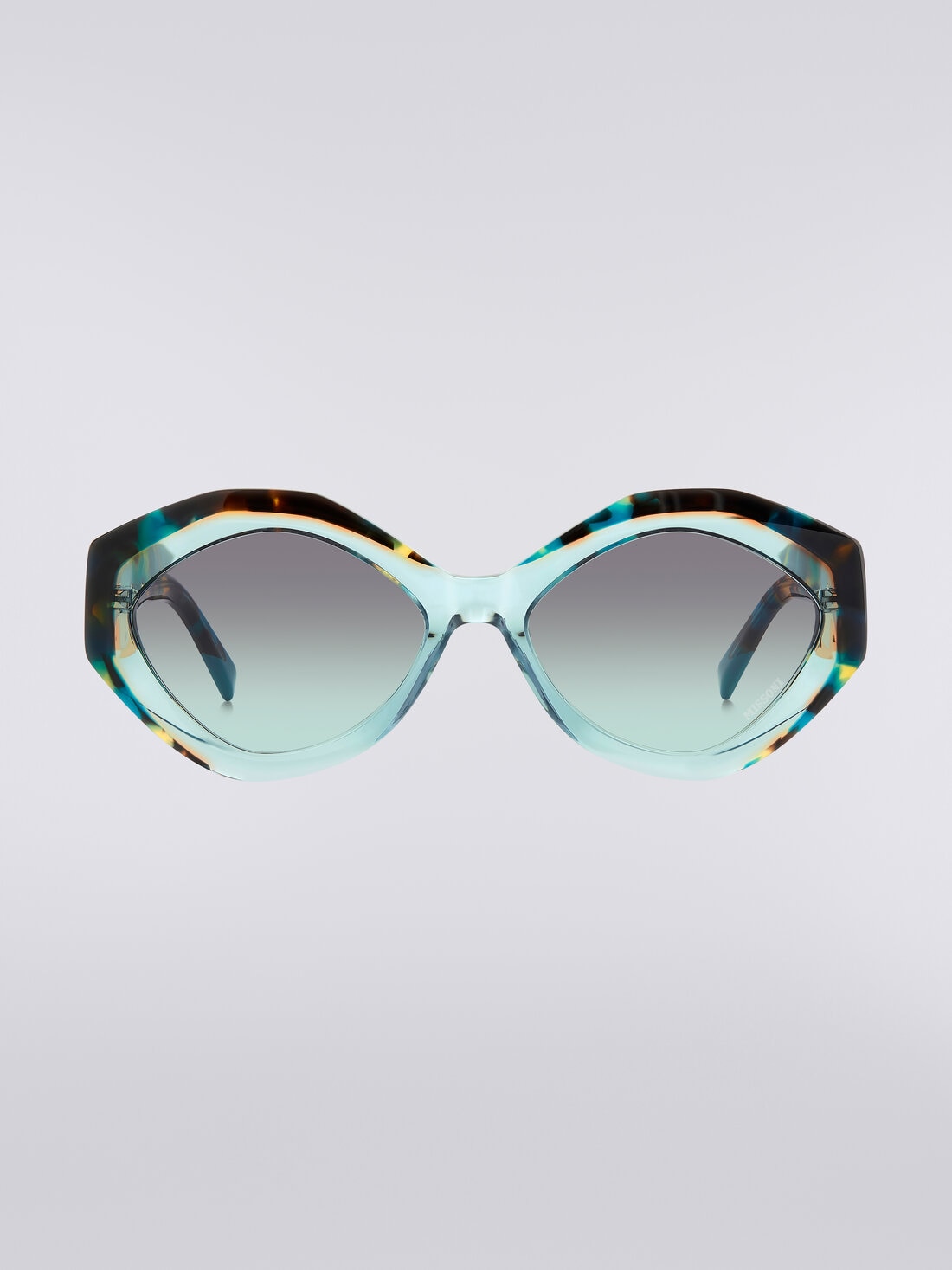 Sonnenbrille mit ovaler Fassung und Logo-Applikation aus Metall, Mehrfarbig  - 8053147194899 - 0