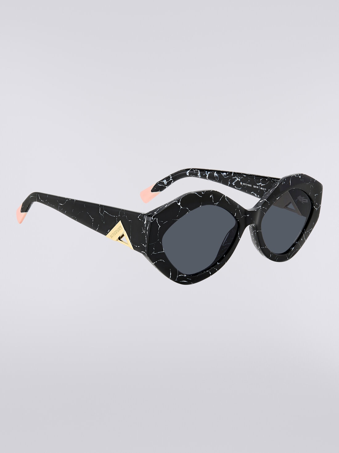 Oval-shaped sunglasses with metal logo application, Multicoloured  - 8053147194905 - 2