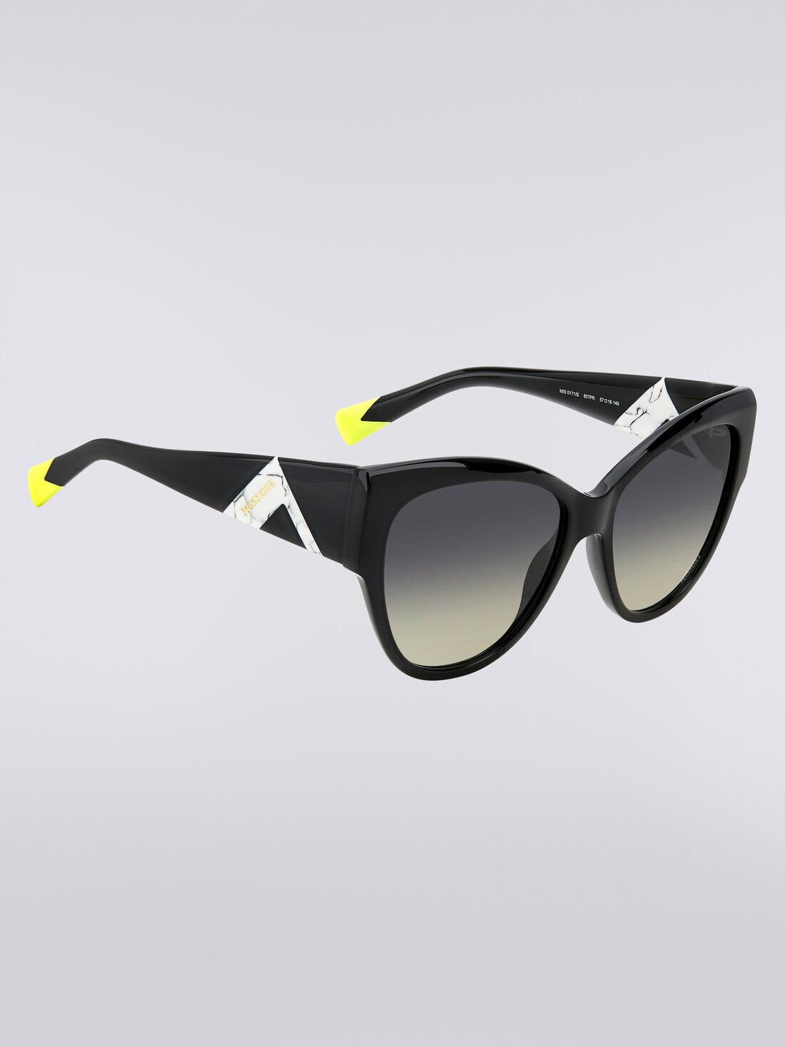 Lunettes de soleil avec monture arrondie et insert de logo contrasté, Multicolore  - 8053147194943 - 2