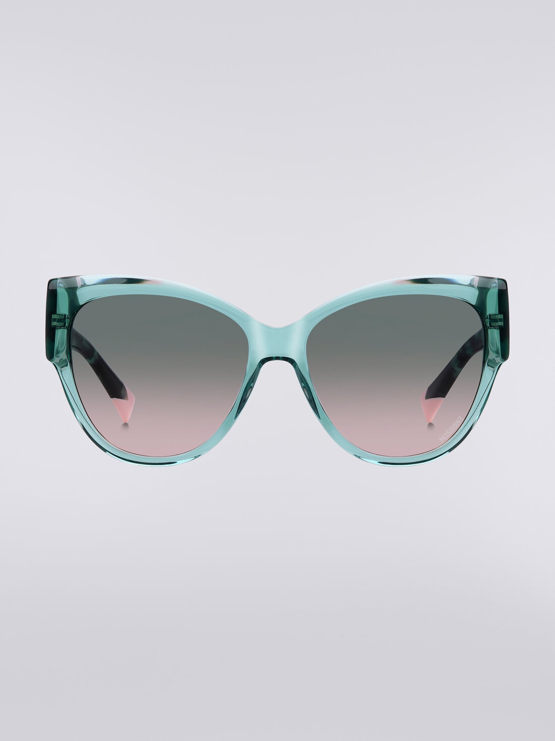 Sonnenbrille mit abgerundeter Fassung und kontrastierendem Einsatz plus Logo, Mehrfarbig  - 8053147194936 - 0