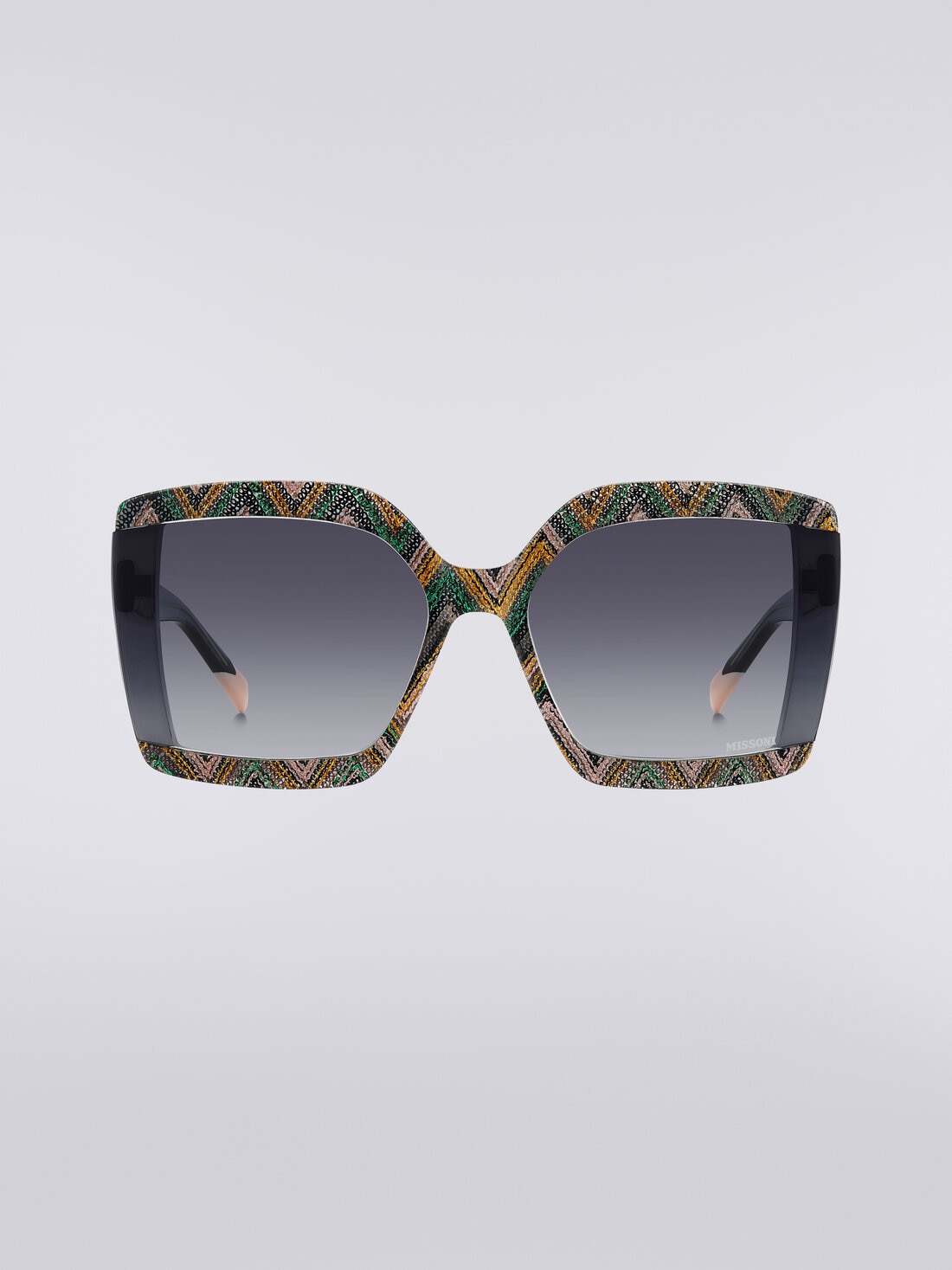 Square sunglasses with fabric inserts, Multicoloured  - 8053147194981 - 0