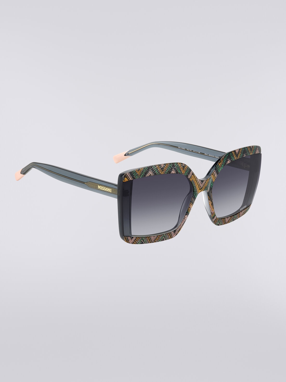 Square sunglasses with fabric inserts, Multicoloured  - 8053147194981 - 2