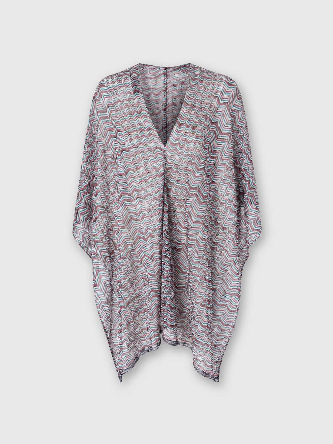 M Missoni Poncho in maglia di viscosa e cotone chevron