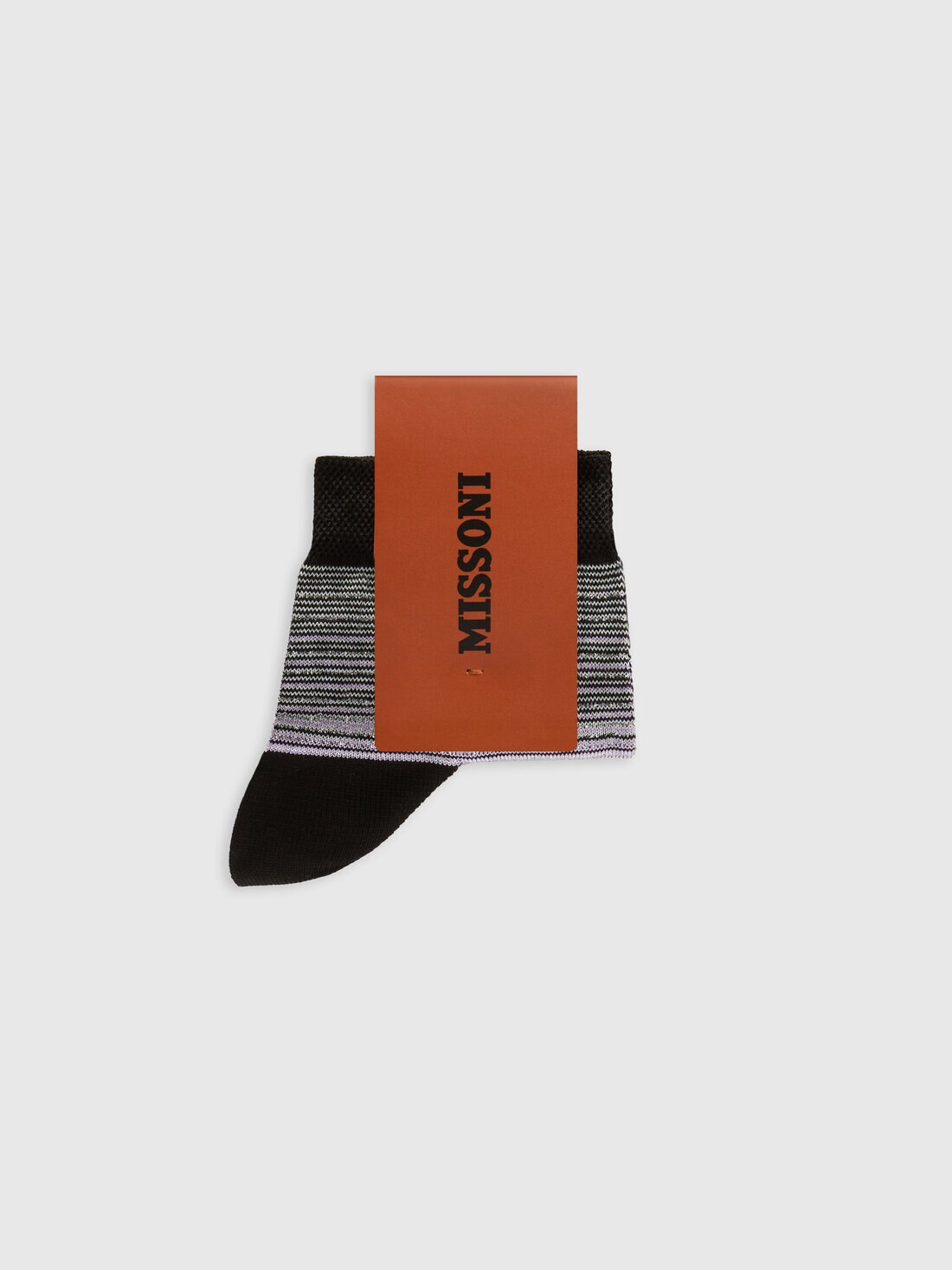 Ringelsocken aus Baumwolle und Nylon, Mehrfarbig  - 8053147141305 - 1