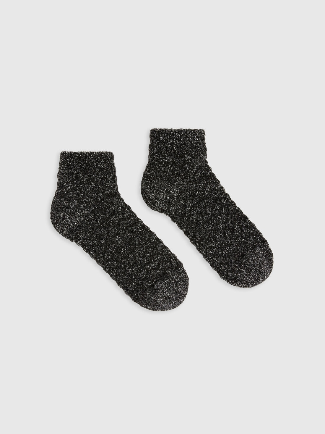 Cotton and nylon socks with zigzag pattern, Multicoloured  - LS24SS07BV00FUSM67V - 0