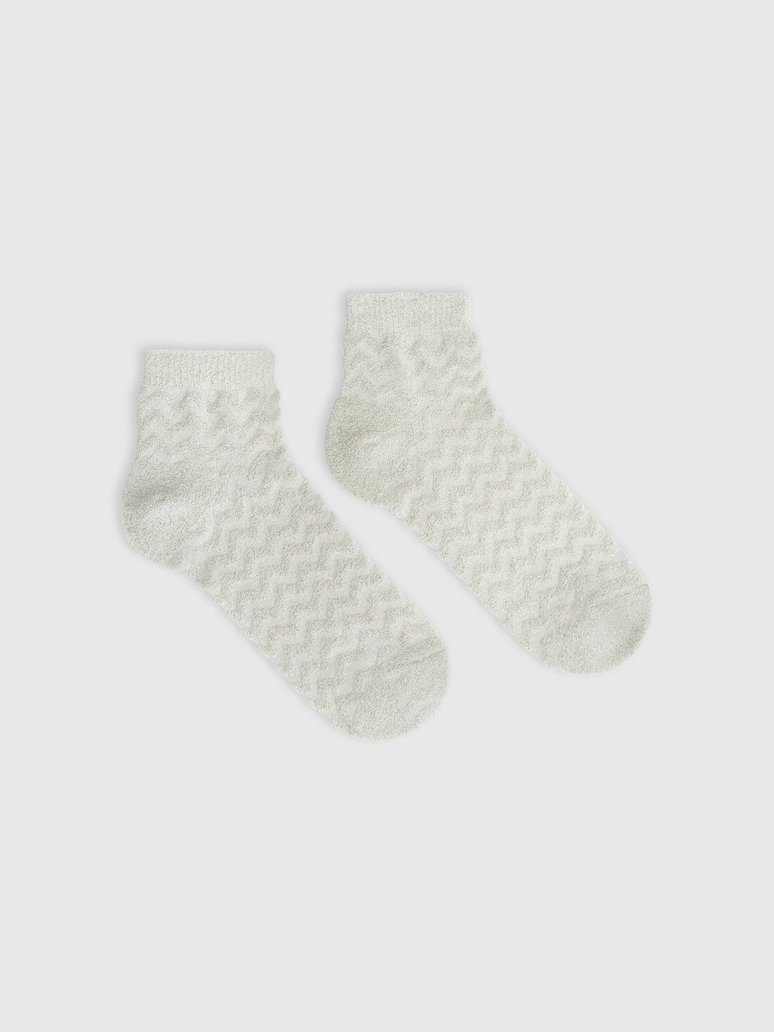 Chaussettes en coton et nylon à zig-zag, Multicolore  - LS24SS07BV00FUSM67W - 0