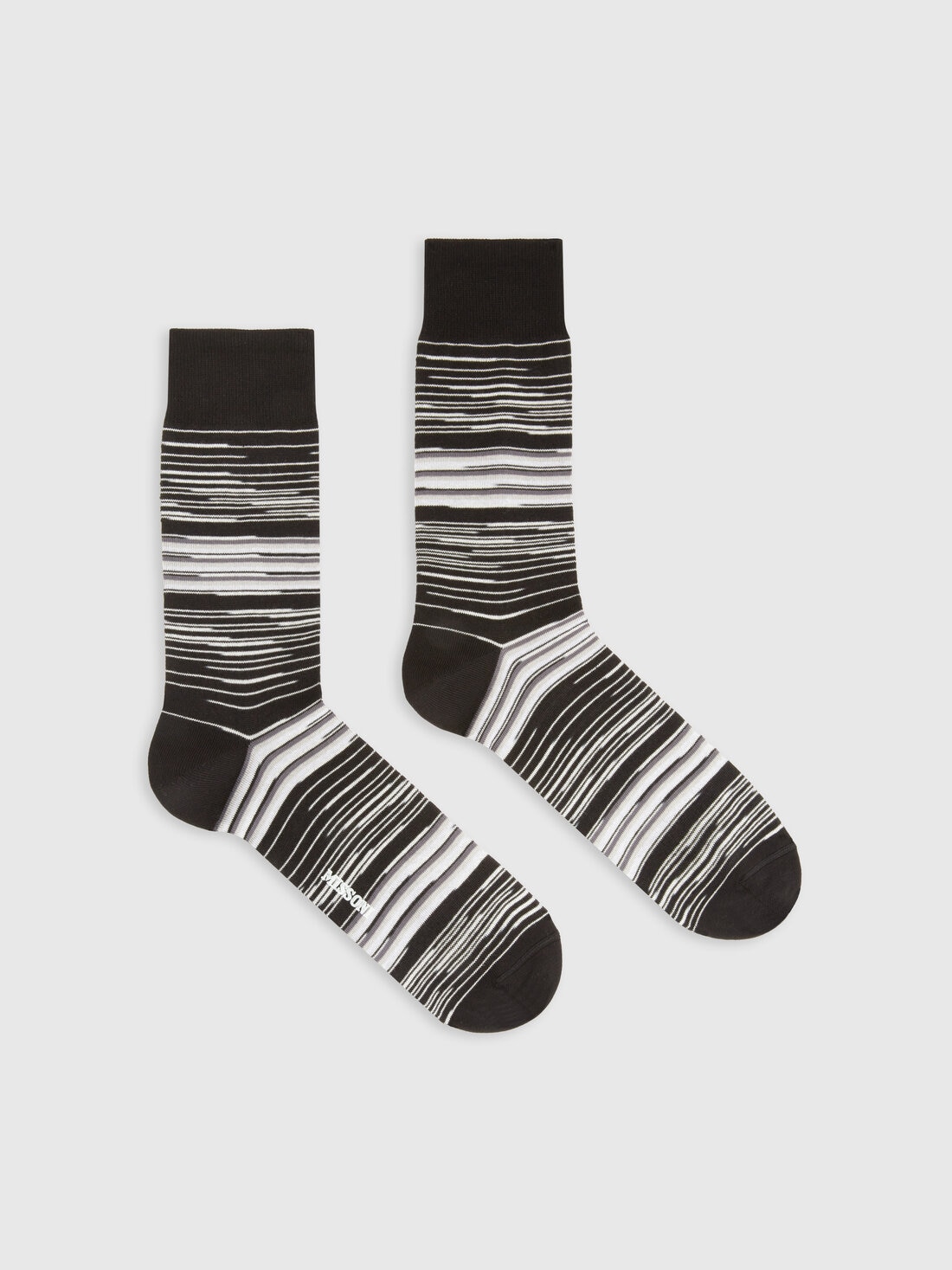 Kurze Socken aus Baumwollmischgewebe in Flammgarnoptik, Mehrfarbig  - LS24SS0BBV00FTSM67S - 0
