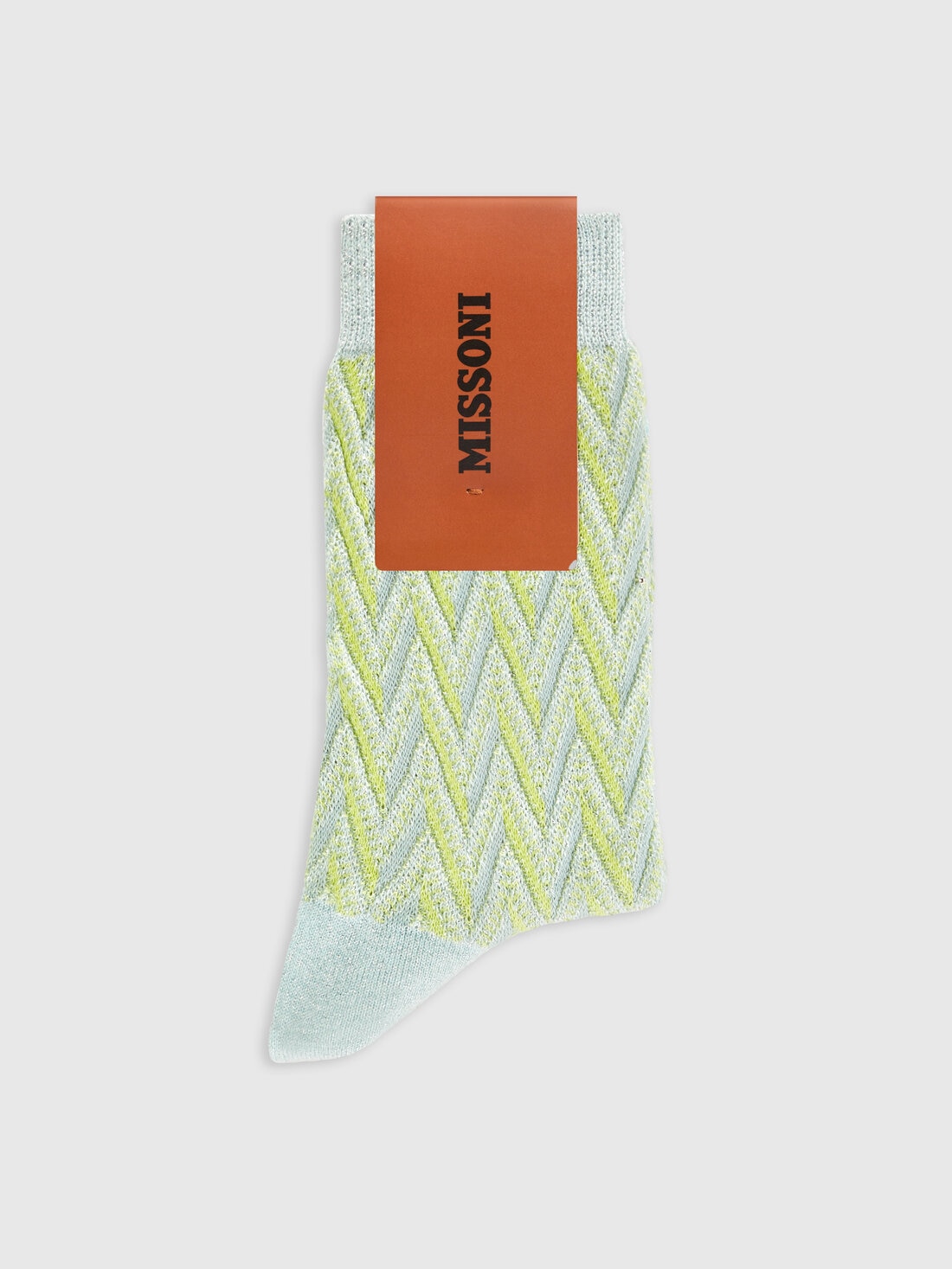 Cotton and nylon chevron socks, Multicoloured  - LS24SS0CBV00FUSM67S - 1