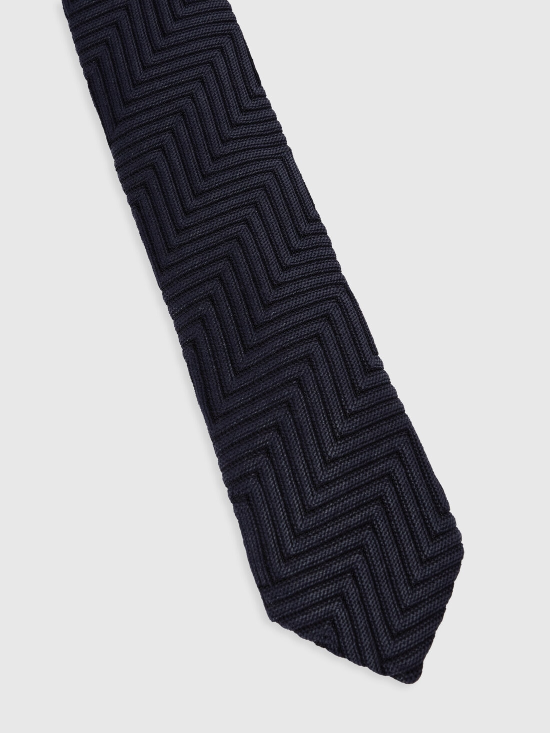 Krawatte aus Baumwolle und Viskose mit Chevronmuster, Mehrfarbig  - 8053147141824 - 1