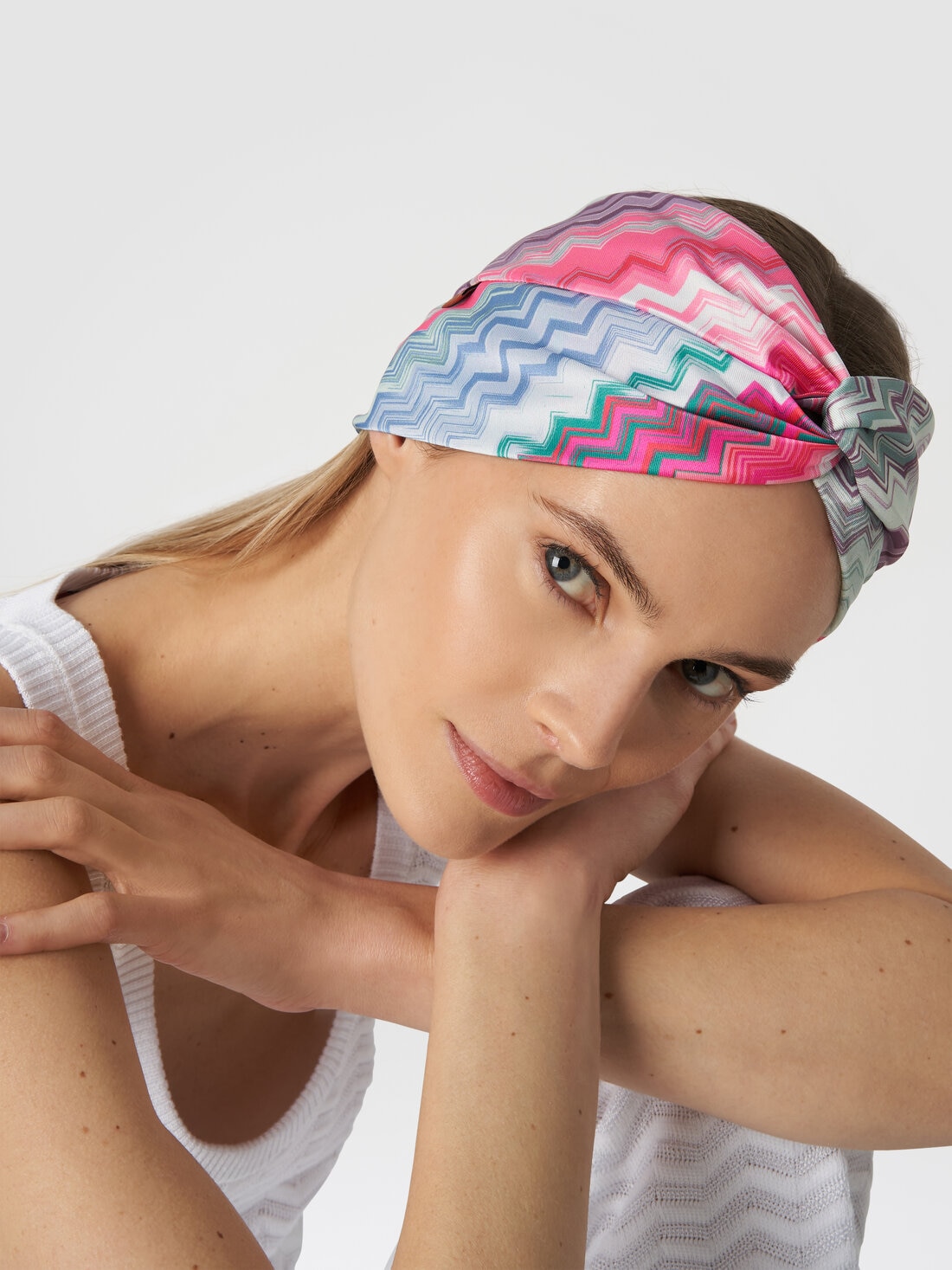 Fabric band with zigzag pattern, Multicoloured  - 8053147142005 - 2