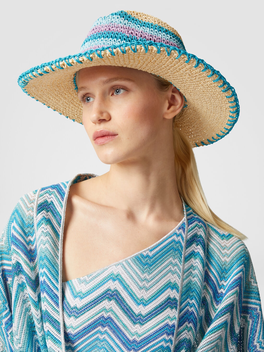 Crocheted nylon hat, Multicoloured  - 8053147142456 - 2