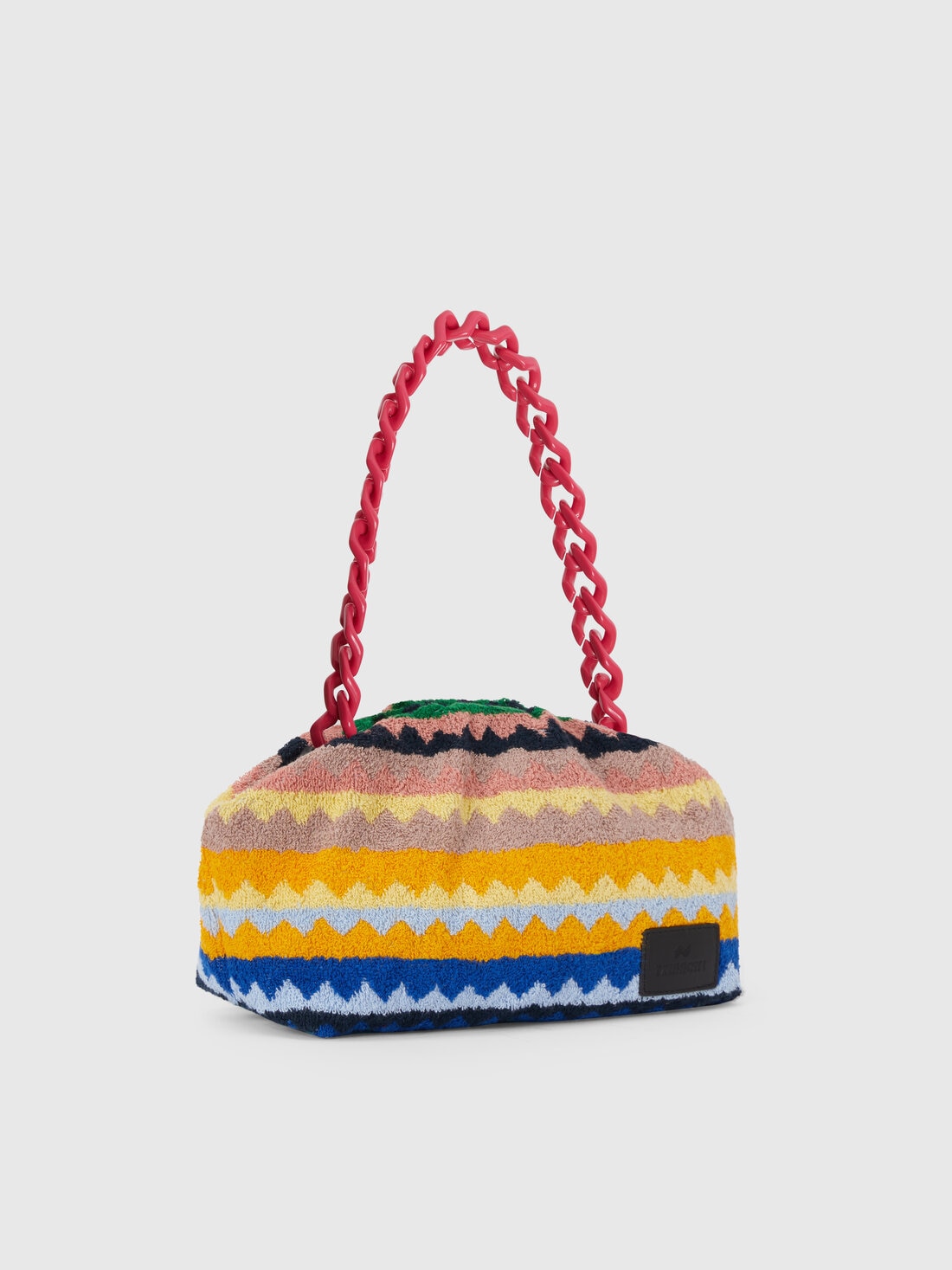 Cotton terry clutch with zigzag pattern , Multicoloured  - 8053147143286 - 1