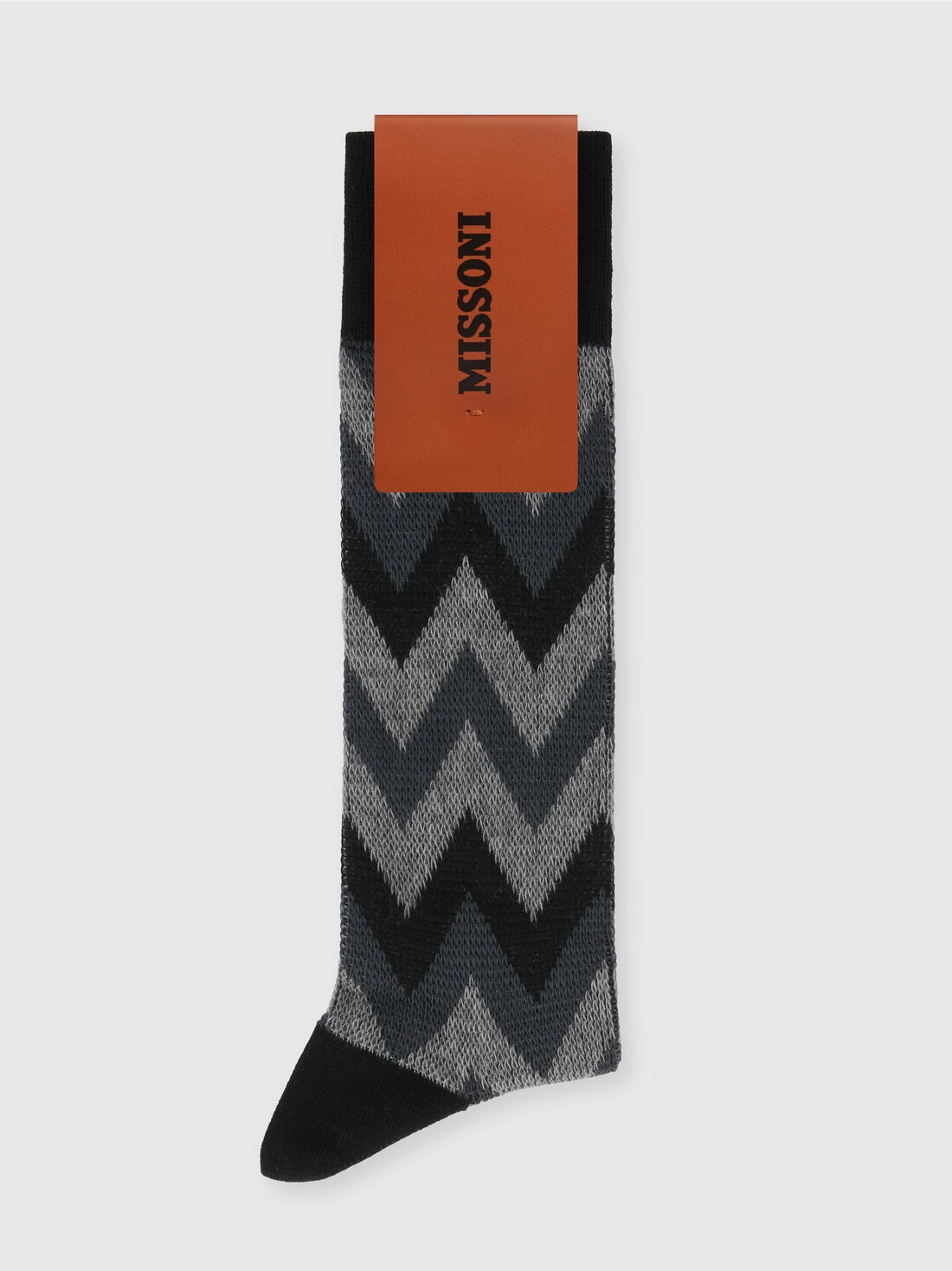 Zick-Zack-Socken aus einer Baumwollmischung mit Logo-Schriftzug, Mehrfarbig  - LS24WS0DBV00GLSM67U - 1