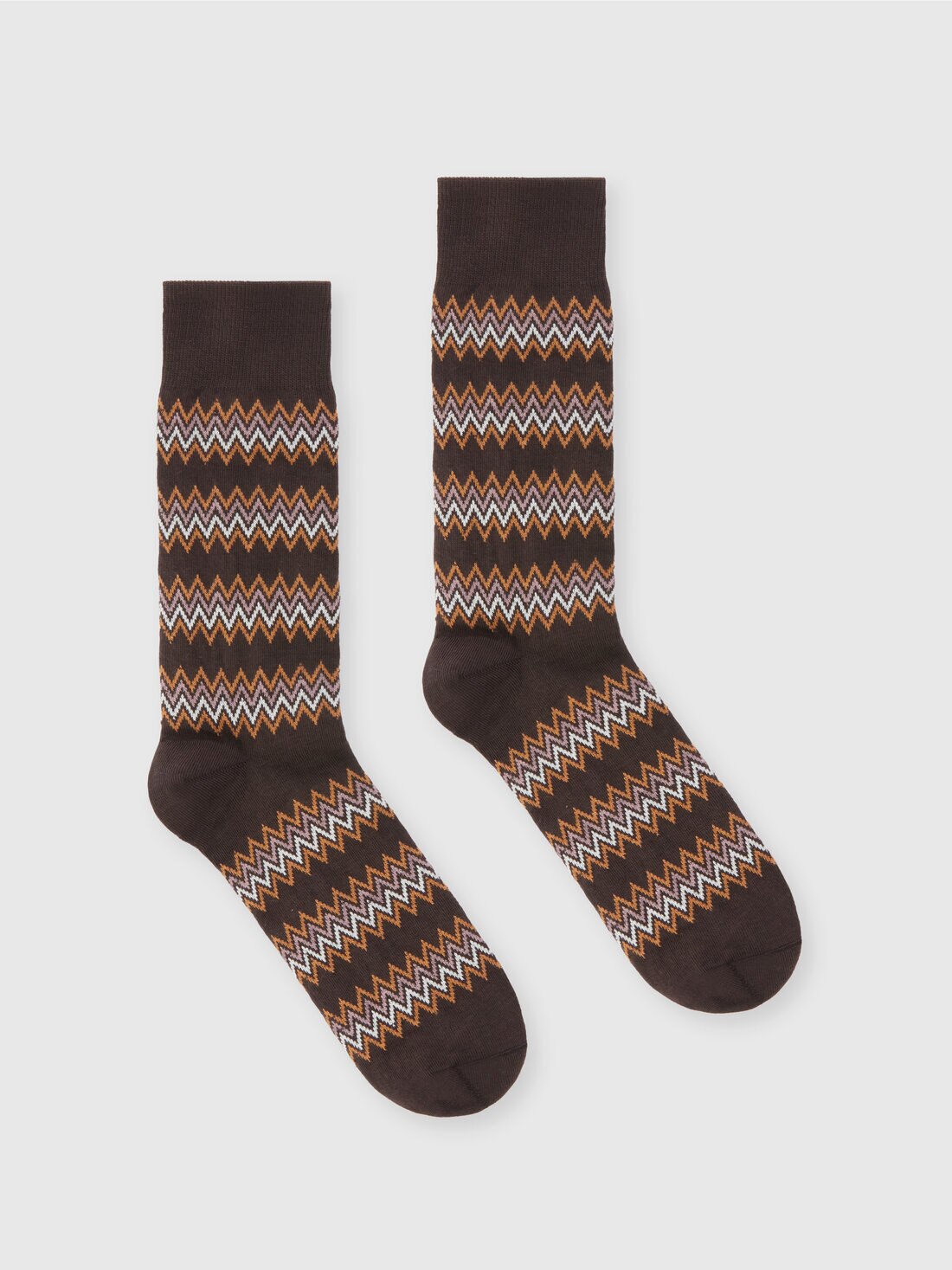 Cotton jacquard blend socks, Multicoloured  - LS24WS0GBV00GLSM67V - 0