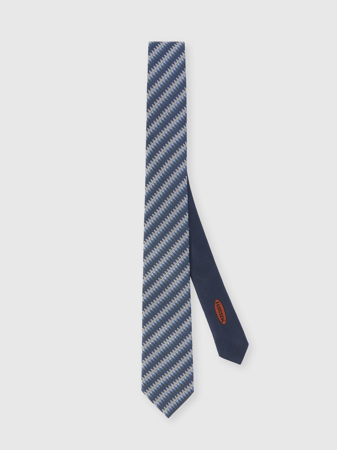 Zig zag silk tie, Multicoloured  - 8053147230436 - 0