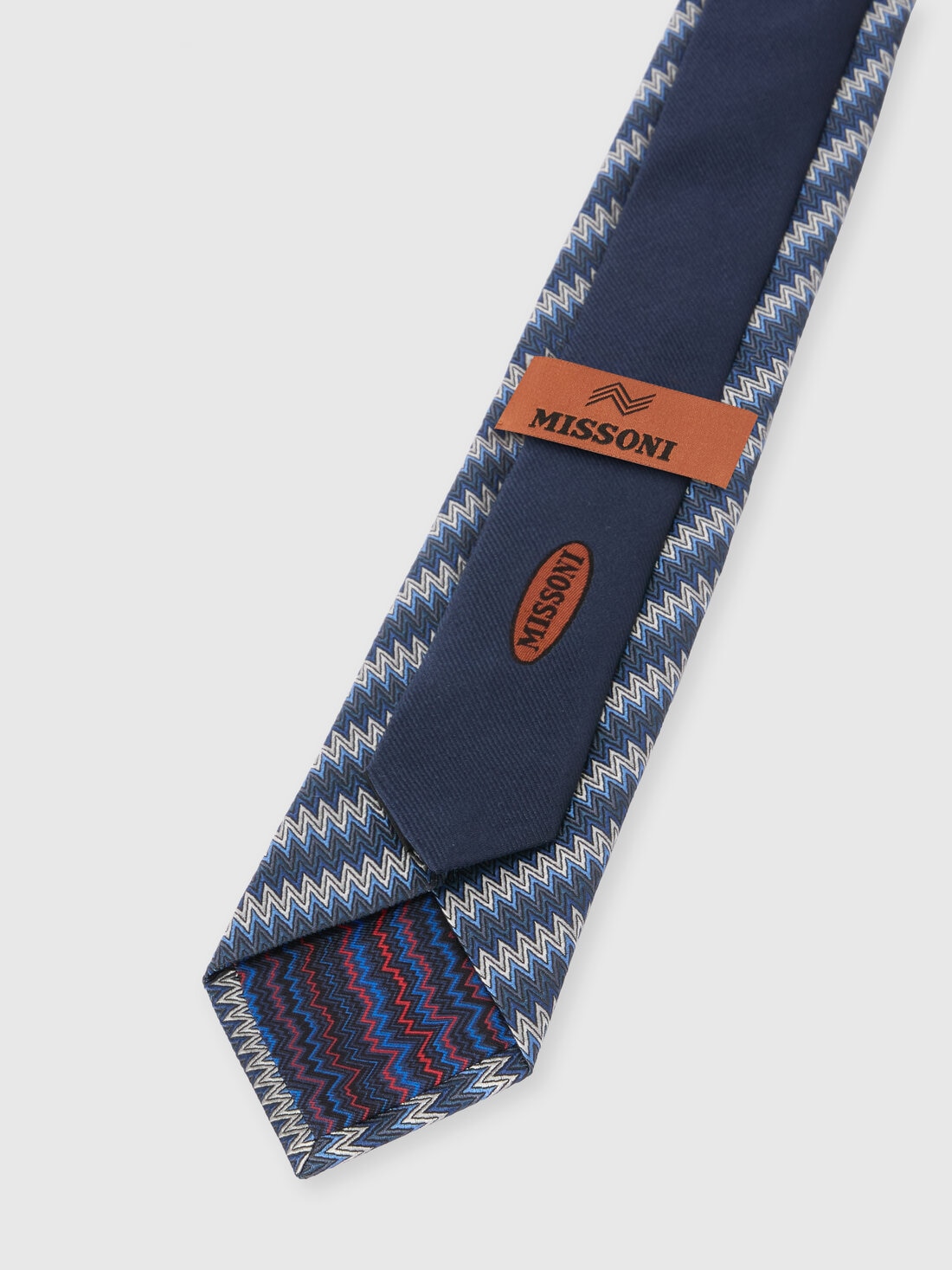 Zig zag silk tie, Multicoloured  - 8053147230436 - 2