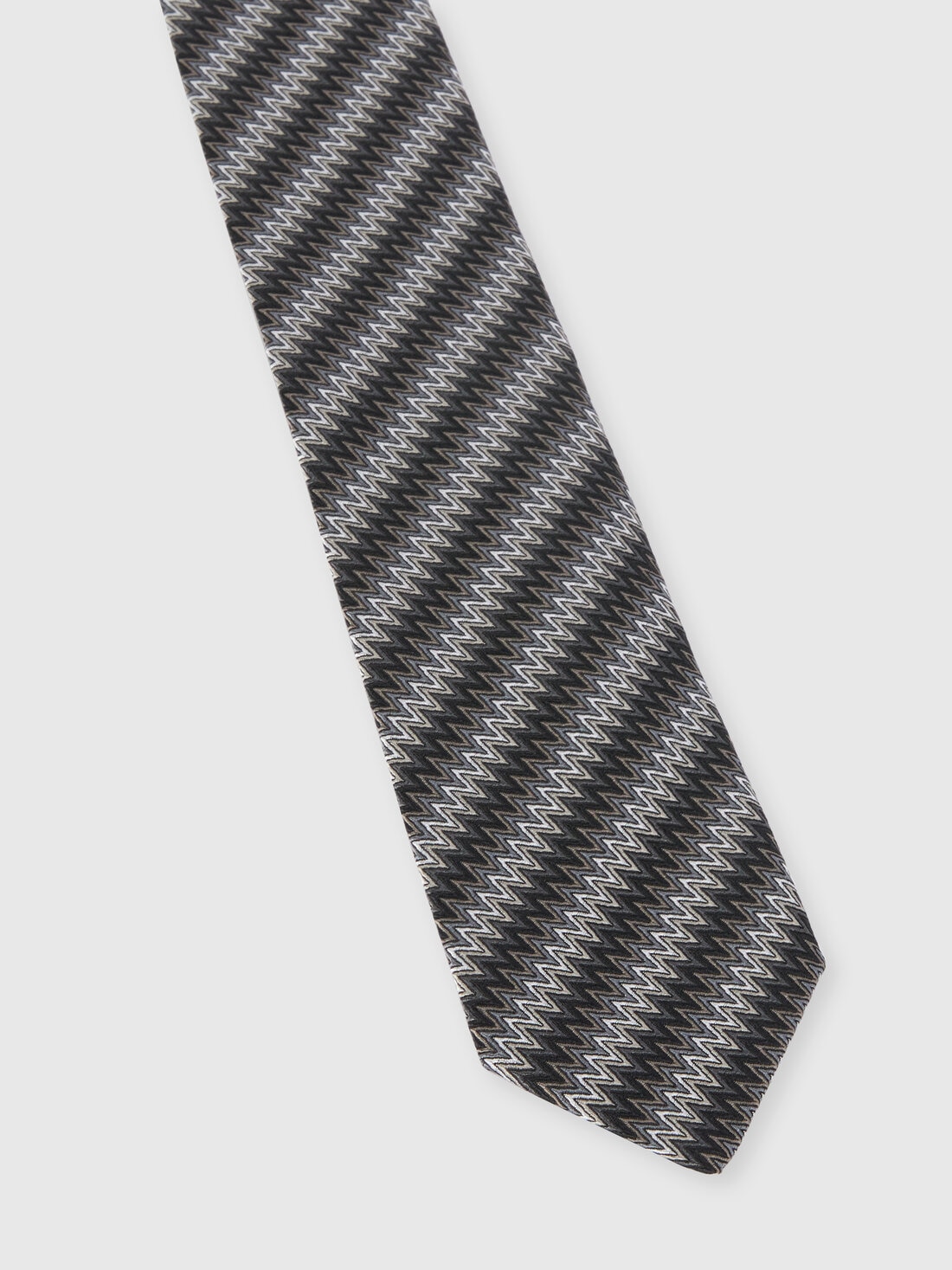 Cravate en soie zigzag, Multicolore  - 8053147230429 - 1