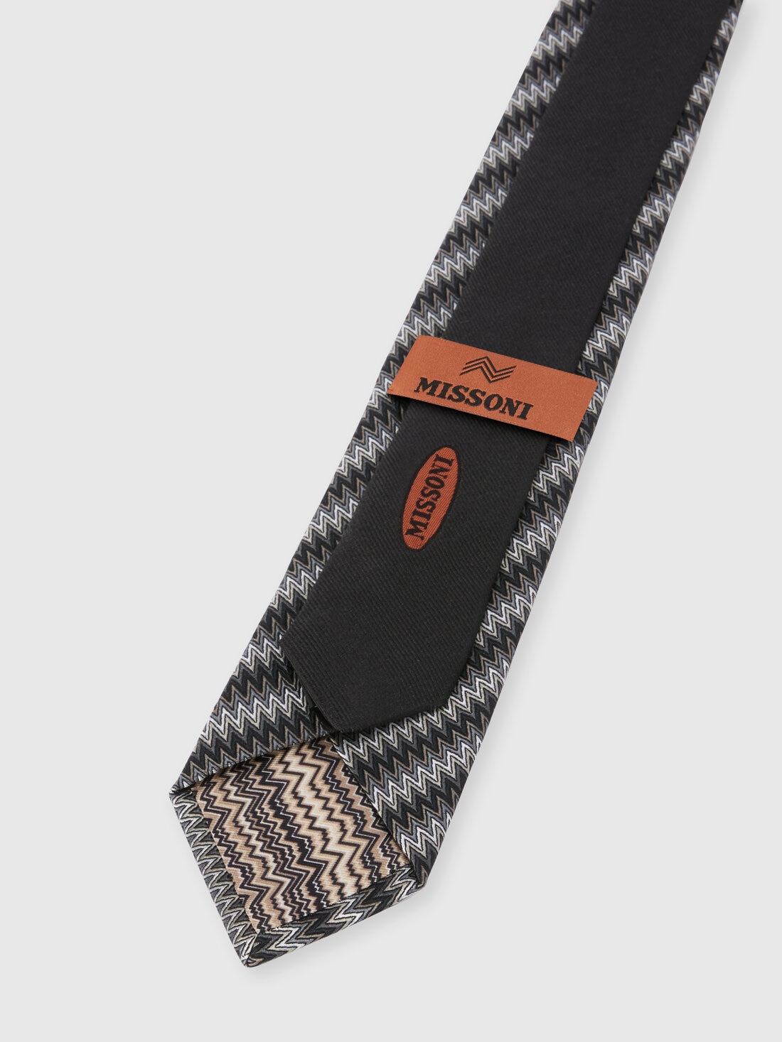 Cravate en soie zigzag, Multicolore  - 8053147230429 - 2