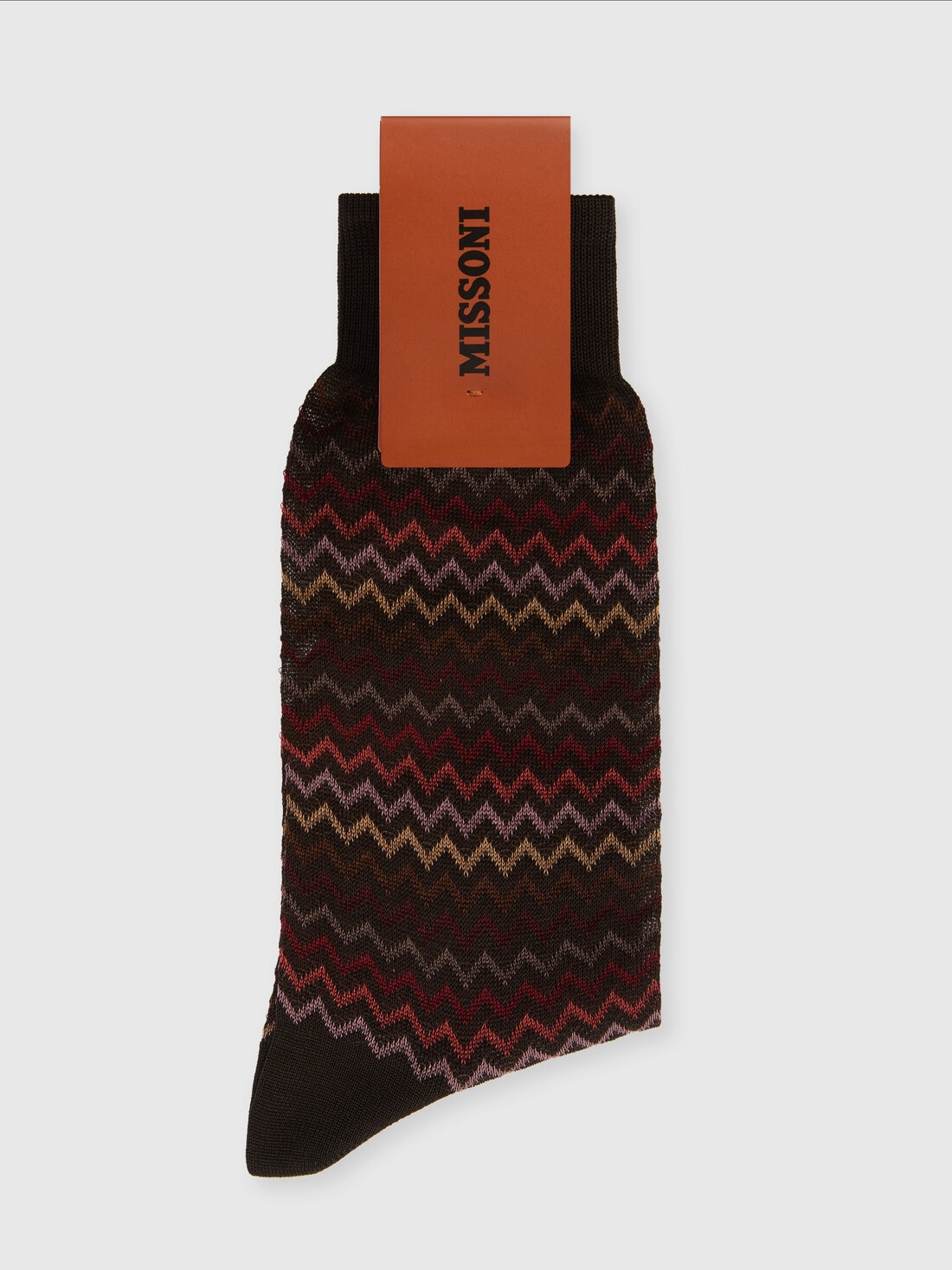 Short socks in pure cotton with zig-zag pattern., Multicoloured  - LS25SS09BV00HKSM67S - 1