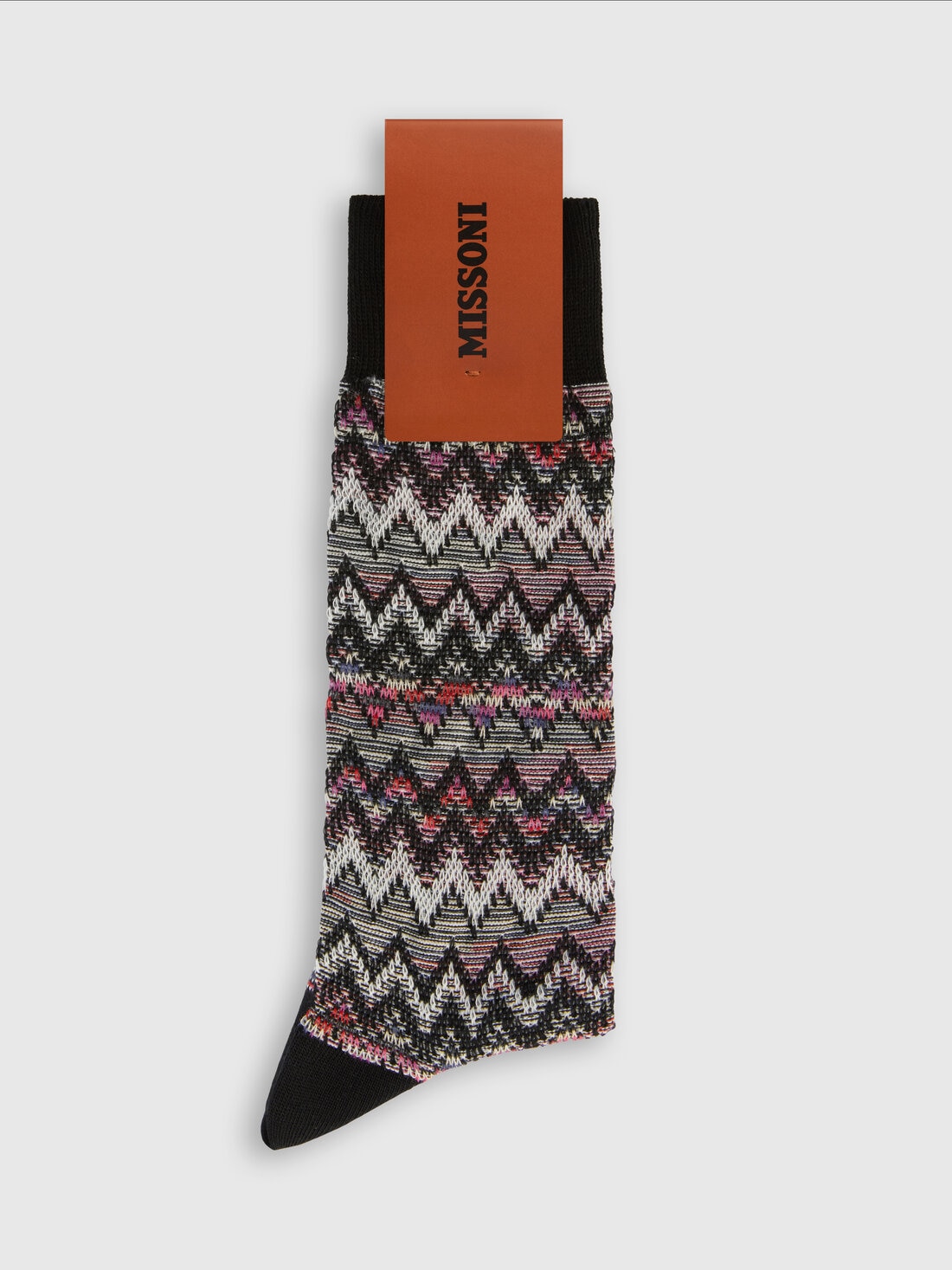 Calzini corti in 100% cotone rigati con zig zag, Multicolore  - LS25SS0BBV00HKSM67T - 1