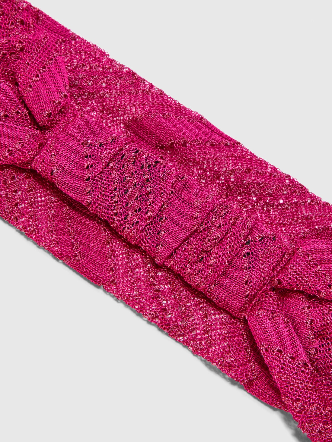 Fascia per capelli in viscosa e lamé, Fucsia - 8053147595238 - 1
