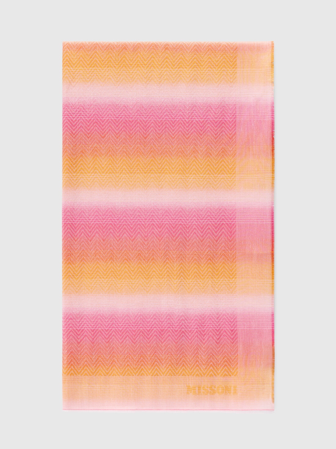 Viscose blend scarf with zigzag pattern, Multicoloured  - 8053147595368 - 0