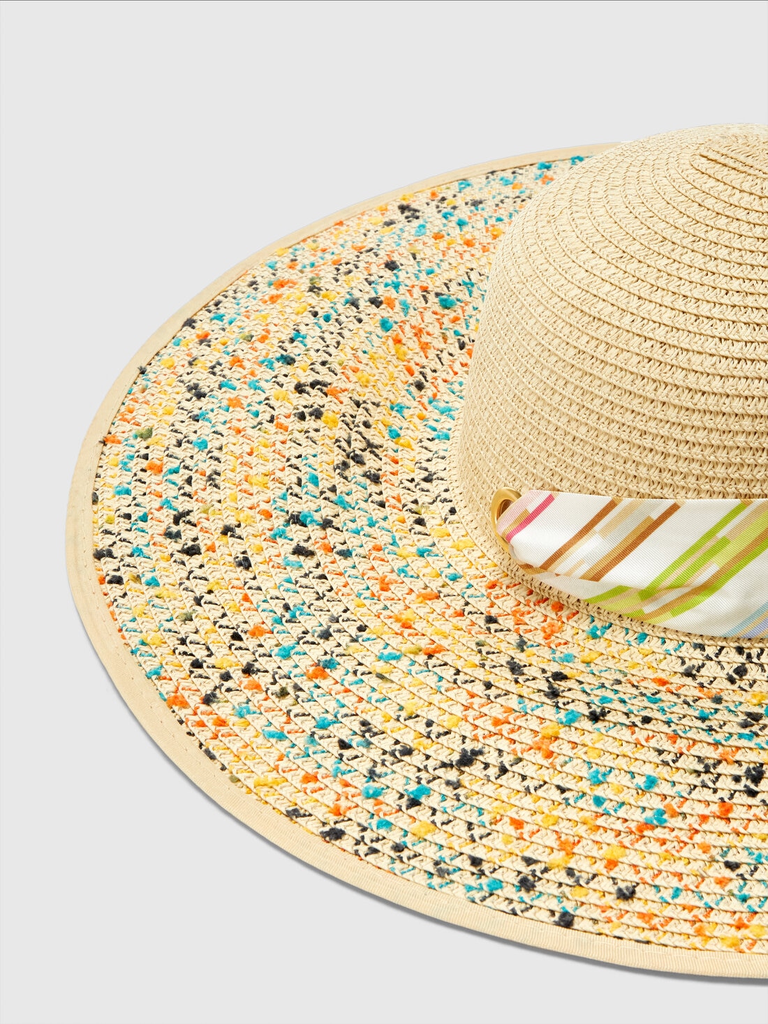 Chapeau de paille avec bandeau, Multicolore  - 8053147595474 - 1