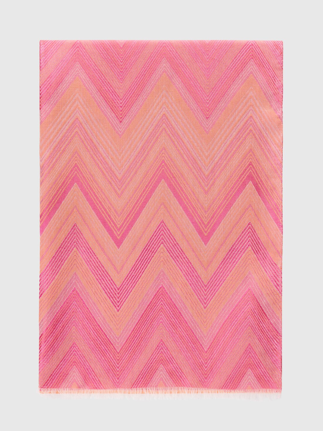 Cotton blend chevron stole, Multicoloured  - 8053147595887 - 0
