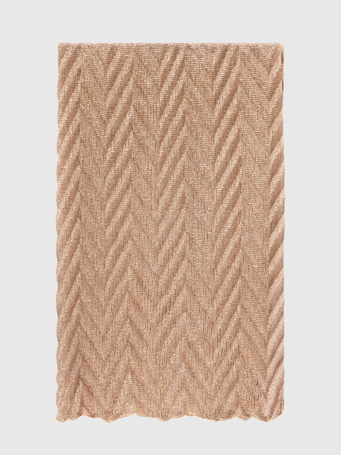 Chevron motif stole with irregular borders, Multicoloured  - 8053147596501 - 0