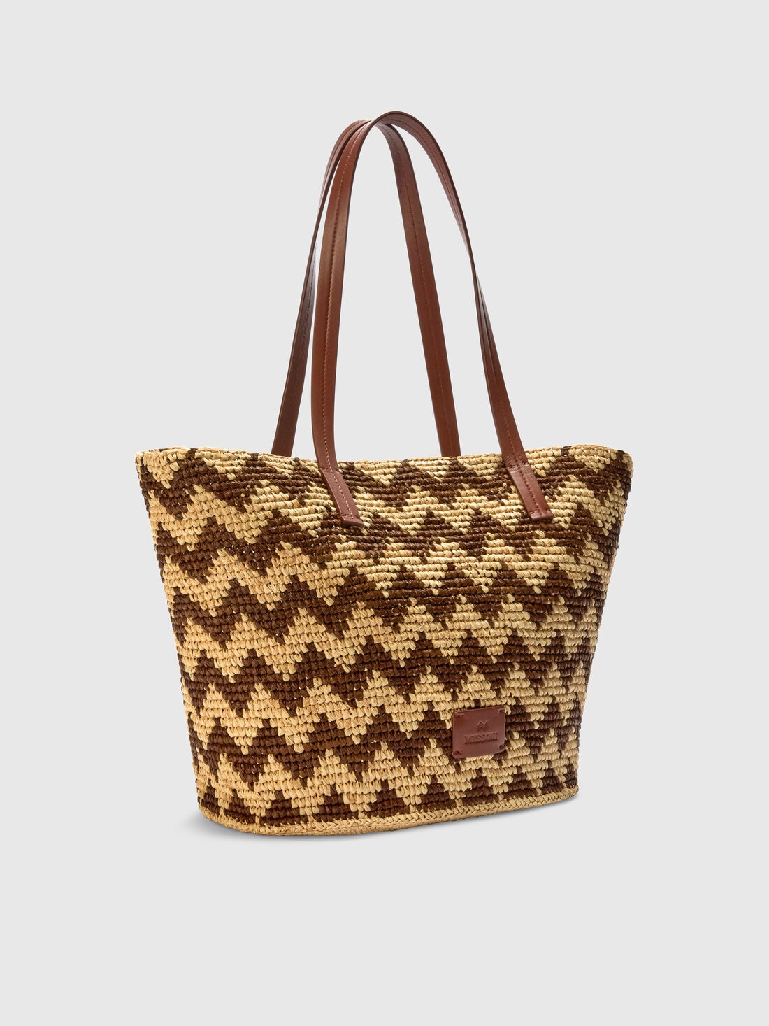 Raffia tote bag, Beige - 8053147590486 - 1